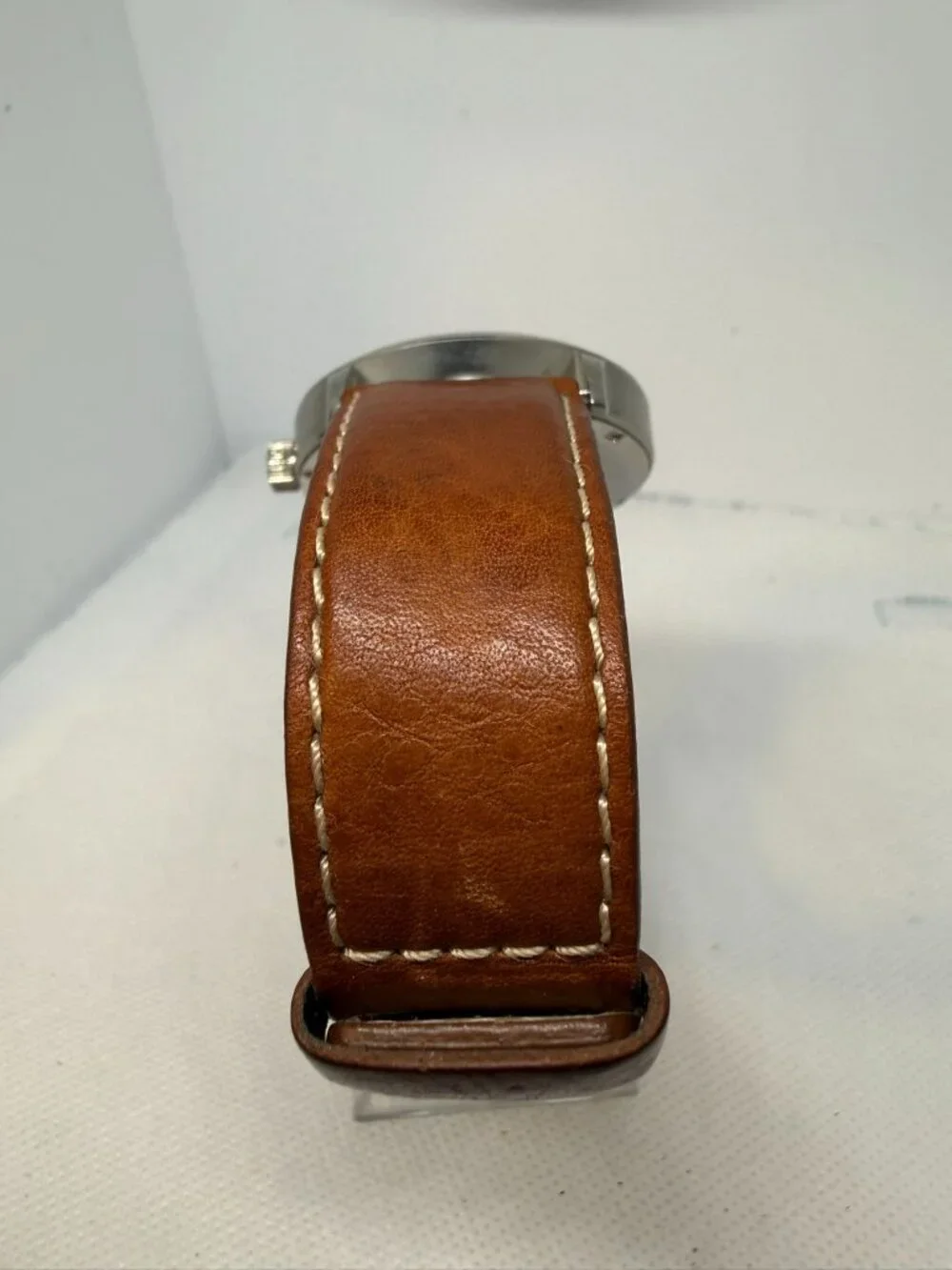 Lacoste Barcelona 2010498 Men's 44mm Cream Dial Brown Leather Quartz Watch - Picture 5 of 13